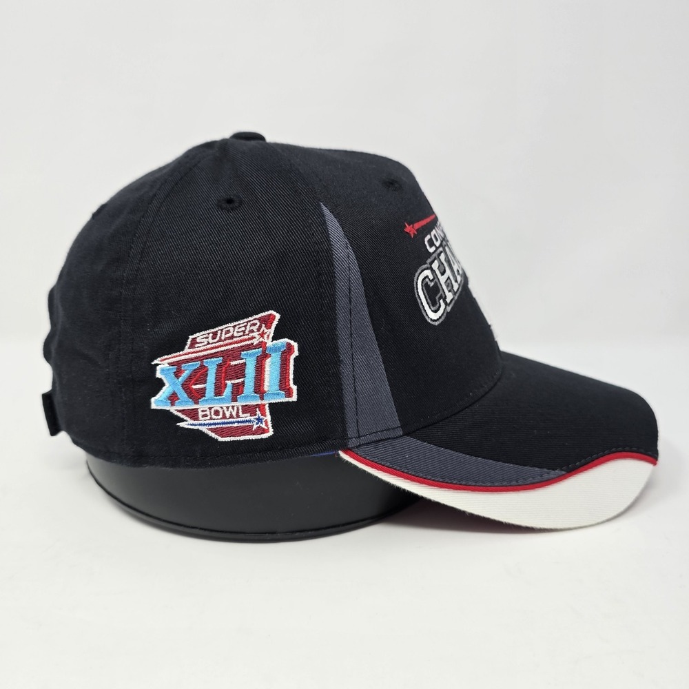 Reebok NFL New York Giants Conference Champions Super Bowl XLII Hat Black OSFA - Picture 4 of 11
